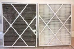 air filter before and after changing