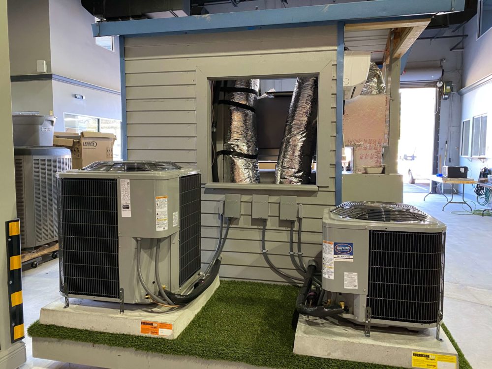 example ac units provided for HVAC technician training